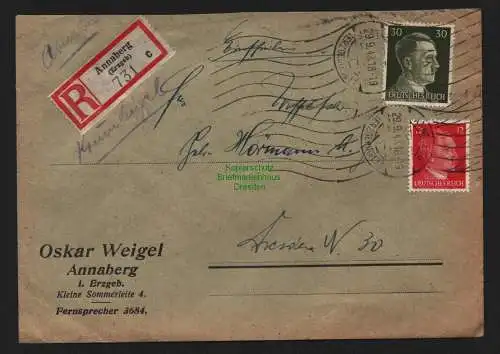 B9011 R-Brief Gebr. Hörmann A.-G. Annaberg (Erzgeb) c 1943 Oskar Weigel