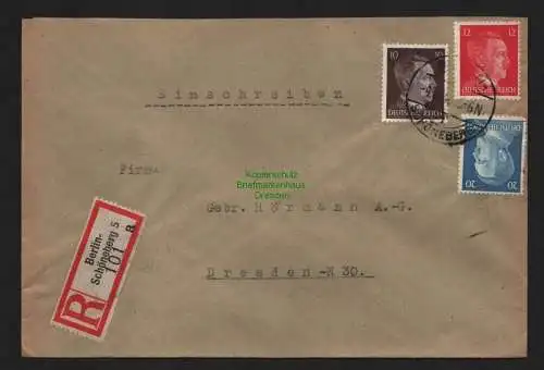 B9162 R-Brief Gebr. Hörmann A.-G. Berlin Schöneberg 5 a 1943