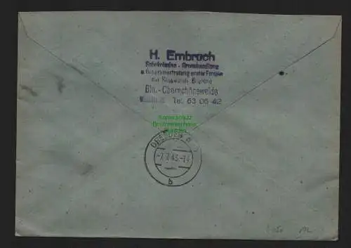 B9150 R-Brief Gebr. Hörmann A.-G. Berlin- Oberschöneweide b 1943 H. Embruch