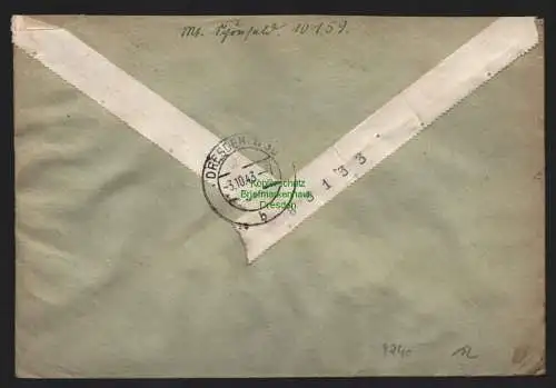 B9240 R-Brief Gebr. Hörmann A.-G. Crimmitschau 1943 Paul Heinrich Schönfeld