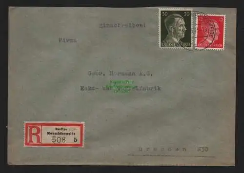 B9151 R-Brief Gebr. Hörmann A.-G. Berlin- Oberschöneweide b 1943 H. Embruch