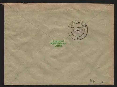 B9036 R-Brief Gebr. Hörmann A.-G. Bärn (Ostsudetenl) 1942 B. Morawetz