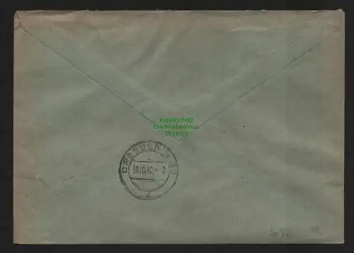 B9097 R-Brief Gebr. Hörmann A.-G. Berlin 36 d 1942 Emil Bürger Feinkost