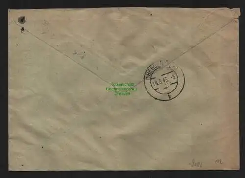 B9082 R-Brief Gebr. Hörmann A.-G. Berlin 28 a 1943 Willy Kienapfel Lebensmittel-