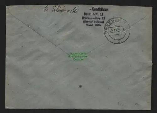 B9110 R-Brief Gebr. Hörmann A.-G. Berlin 40 1943 E. Solikowski Konfitüren