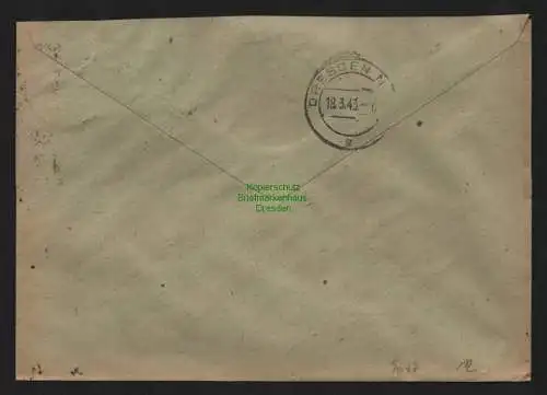 B9077 R-Brief Gebr. Hörmann A.-G. Berlin 27 a 1943 Alfred Strecker Schokoladen