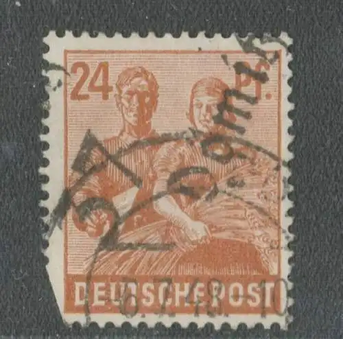 h4939 SBZ Bezirkshandstempel Bezirk 37 Dömitz 24 Pfg. 174 gestempelt gepr. BPP