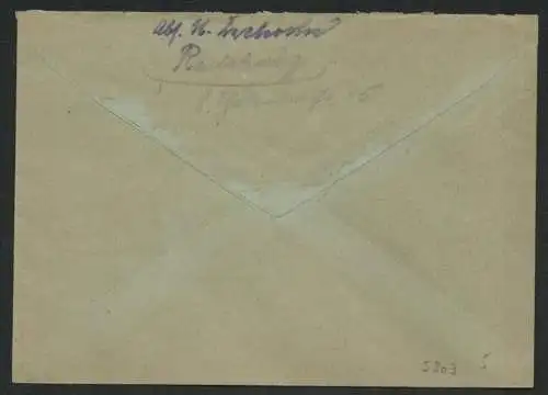 h5303 SBZ Währungsreform 1948 Brief Gebühr bezahlt Radeburg Bz. Dresden
