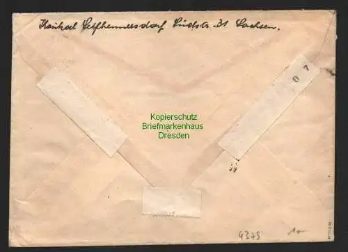 h4379 SBZ Bezirkshandstempel Bezirk 14 Brief Seifhennersdorf 10.7.48 Letzttag