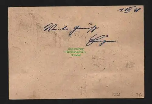 h4568 SBZ Bezirkshandstempel Bezirk 14 R-Postkarte Dresden 29 + Zehnfach gepr.