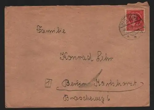 B12982 SBZ Brief Thüringen 1945 Bad Berka nach Berlin Karlshorst