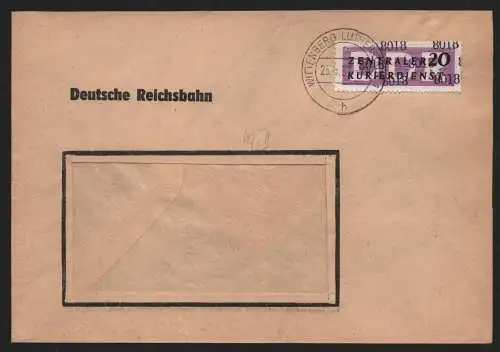 B14048 DDR ZKD Brief 1957 11 8018 Wittenberg Deutsche Reichsbahn an nach Bitterf