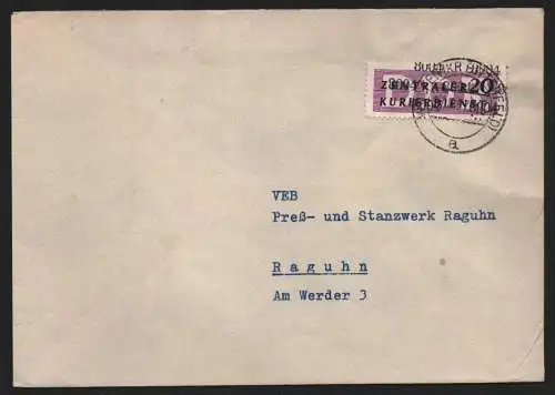 B14014 DDR ZKD Brief 1957 11 8004 Bitterfeld VEB Farbenfabrik Wolfen  an Preß- u
