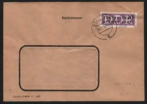 B13868 DDR ZKD Brief 1957 11 2003 Güstrow  Institut für Milchwirtschaft an Malch