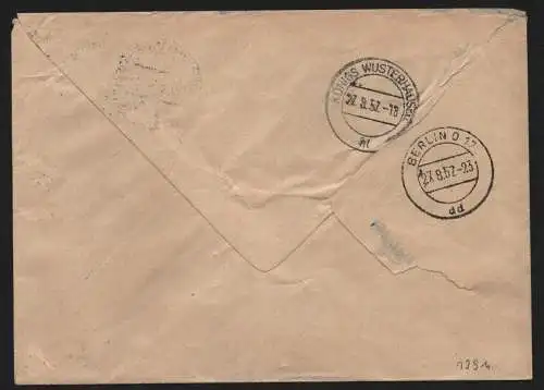 B13911 DDR ZKD Brief 1957 12 4005 K.-Wusterhausen VEB Schwermaschinenbau Heinric