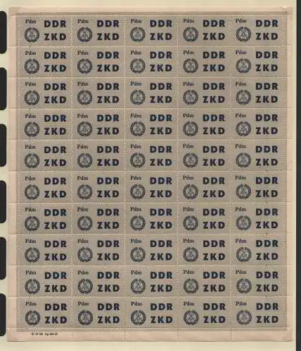 B13823 DDR ZKD C 12 Pdm ** Bogen Laufkontrollzettel für Dienststellen der VP