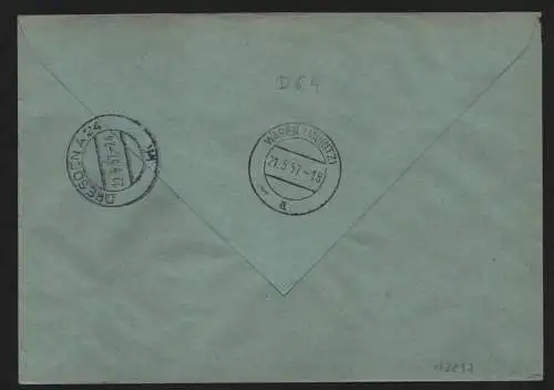 B13897 DDR ZKD Brief 1957 11 3013 Waren-Müritz Rat des Kreises an Rat der Stadt