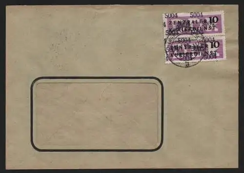 B13936 DDR ZKD Brief 1957 2x10 5004 Eberswalde VEB Chemische Fabrik Finowtal Fin