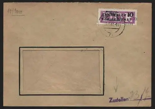 B13971 DDR ZKD Brief 1957 10 7000 Magdeburg ohne Absender  an