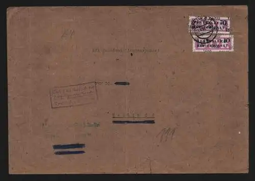 B11918 DDR Brief ZKD 13, 14 Postzustellungsurkunde mit 70 Pfennig 1600