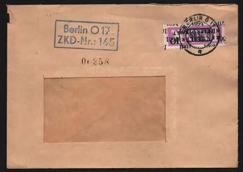 B13375 DDR Dienst ZKD 14 1601 Brief 1957 Berlin Deutsche Handelszentrale Chemie