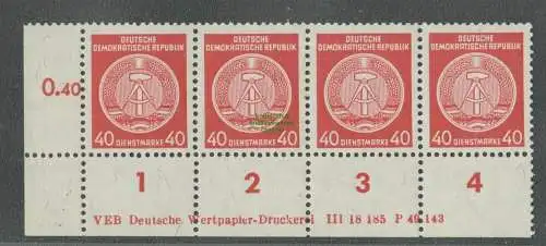 B5103 DDR Dienst 39 A VEB Deutsche Wertpapier-Druckerei DV III 18 97 P 49 143 **