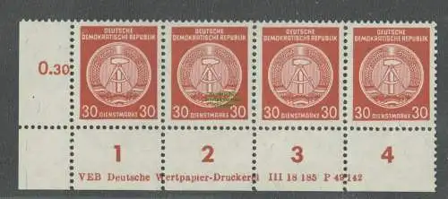 B5102 DDR Dienst 38 A VEB Deutsche Wertpapier-Druckerei DV III 18 97 P 49 142 **