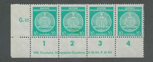 B5090 DDR Dienst 35 A VEB Deutsche Wertpapier-Druckerei DV III-18-97 P 46 941 **