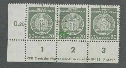 B5086 DDR Dienst 37 A VEB Deutsche Wertpapier-Druckerei DV III-18-97 P 46 977 Ge