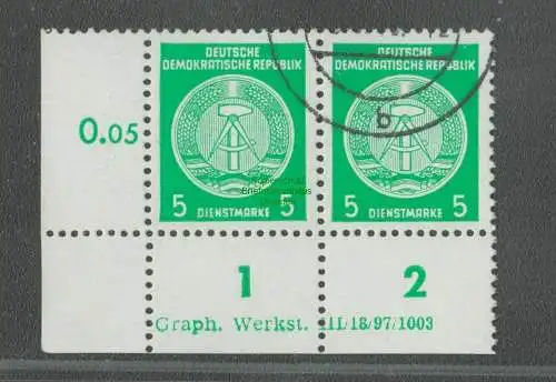 B5065 DDR Dienst 18 I XII DV Gefälligkeitsstempel