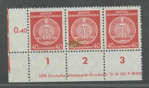 B5100 DDR Dienst 39 A VEB Deutsche Wertpapier-Druckerei DV III 18 97 P 48 524 **