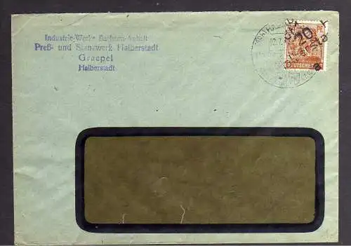 h2251 Währungsreform Handstempel Brief Bezirk 20 Halberstadt 2.7.48 Bedarfsbrief