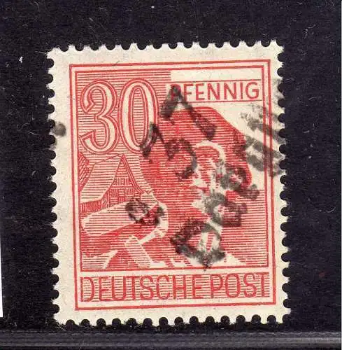 h2348 Handstempel Bezirk 37 14b Dargun a 30 Pfennig * geprüft BPP