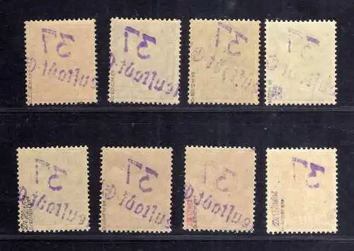 h2532 Handstempel Bezirk 37 59 Neustadt Glewe violett 8 Werte postfrisch **  gep