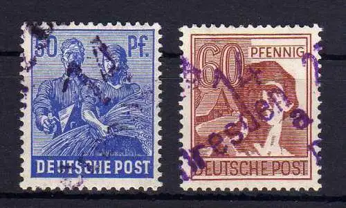 61414 SBZ Handstempel Bezirk 14 Dresden 23a violett *, gepr. BPP