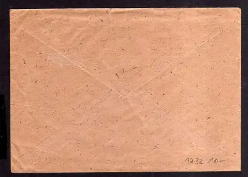 h1232 Brief Handstempel Bezirk 27 Böhlen 7.7.48 Behördenpost Kreissparkasse Leip