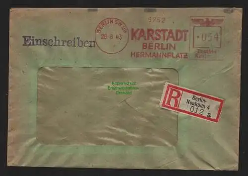 B9148 R-Brief Gebr. Hörmann A.-G. Berlin Neukölln 4 a 1943