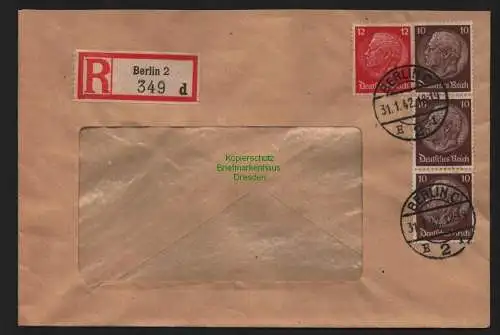 B9056 R-Brief Gebr. Hörmann A.-G. Berlin 2 d 1942  AWAG Allgemeine Warenhandels