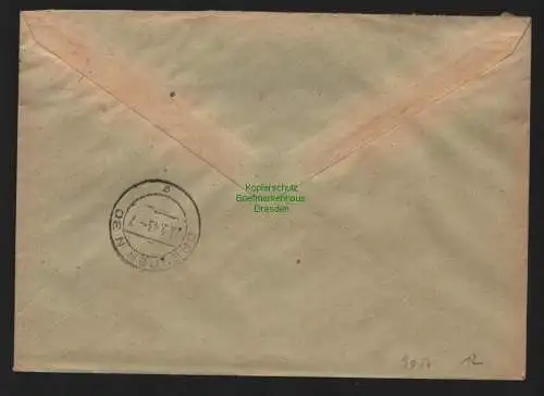 B9057 R-Brief Gebr. Hörmann A.-G. Berlin 20 1943 Werner Schwarz Nährmittel- Süß