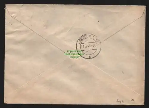 B9027 R-Brief Gebr. Hörmann A.-G. Bad Nauheim 1 1943 Christel Pehlow Schokoladen