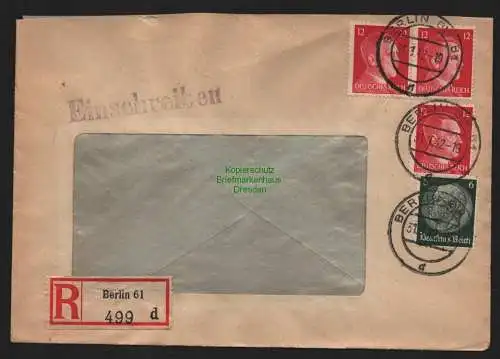 B9127 R-Brief Gebr. Hörmann A.-G. Berlin 61 d 1942