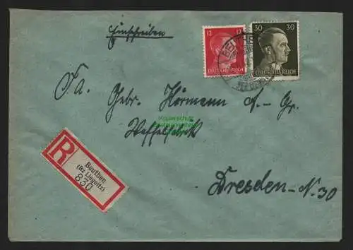 B9169 R-Brief Gebr. Hörmann A.-G. Beuthen (Bz Liegnitz) 1942