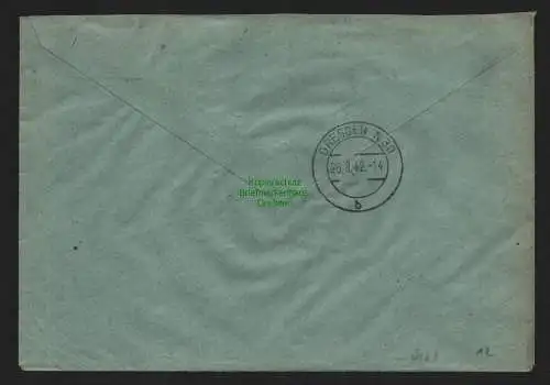 B9169 R-Brief Gebr. Hörmann A.-G. Beuthen (Bz Liegnitz) 1942