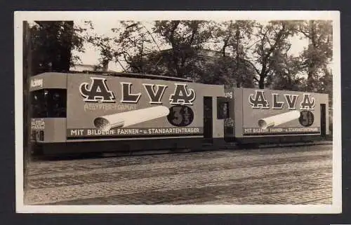 96988 AK Leipzig ALVA Zigarette Straßenbahn Werbedienst Leipziger Messamt