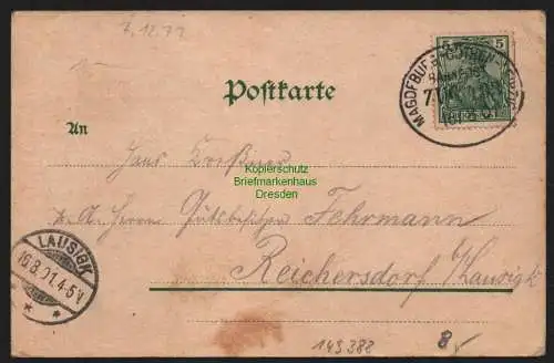 149388 AK Leipzig Töpferplatz 1901 Bahnpost Geschäftshaus Hermann Walter