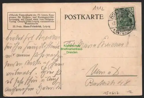 151617 AK Leipzig 1913 Offizielle Festpostkarte Pädagog. Verlag Graul u. Pöhl