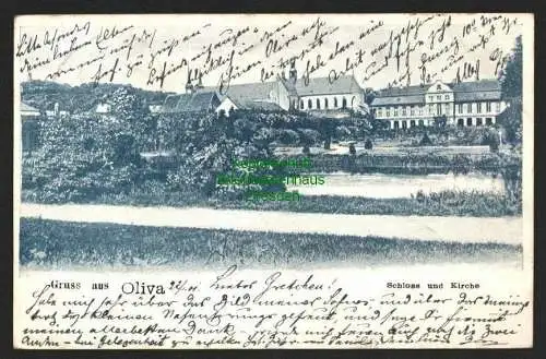 146450 AK Danzig Oliva 1901 Schloss und Kirche