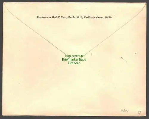 B7804 Brief blanko DR Danzig mit Aufdruck 5x Snderstempel 19. Sept. 1939