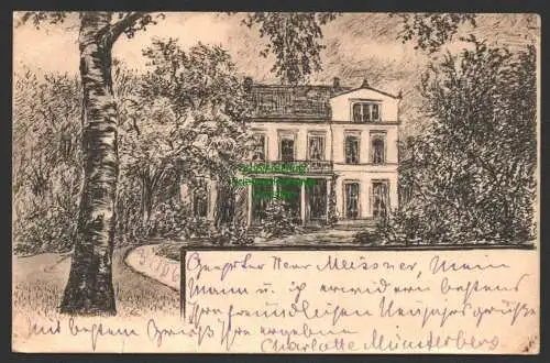 146977 AK Danzig Langfuhr 1906 Künstlerkarte Villa