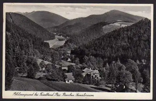 50310 AK Blitzengrund bei Friedland Bez. Breslau Sanatorium 1938